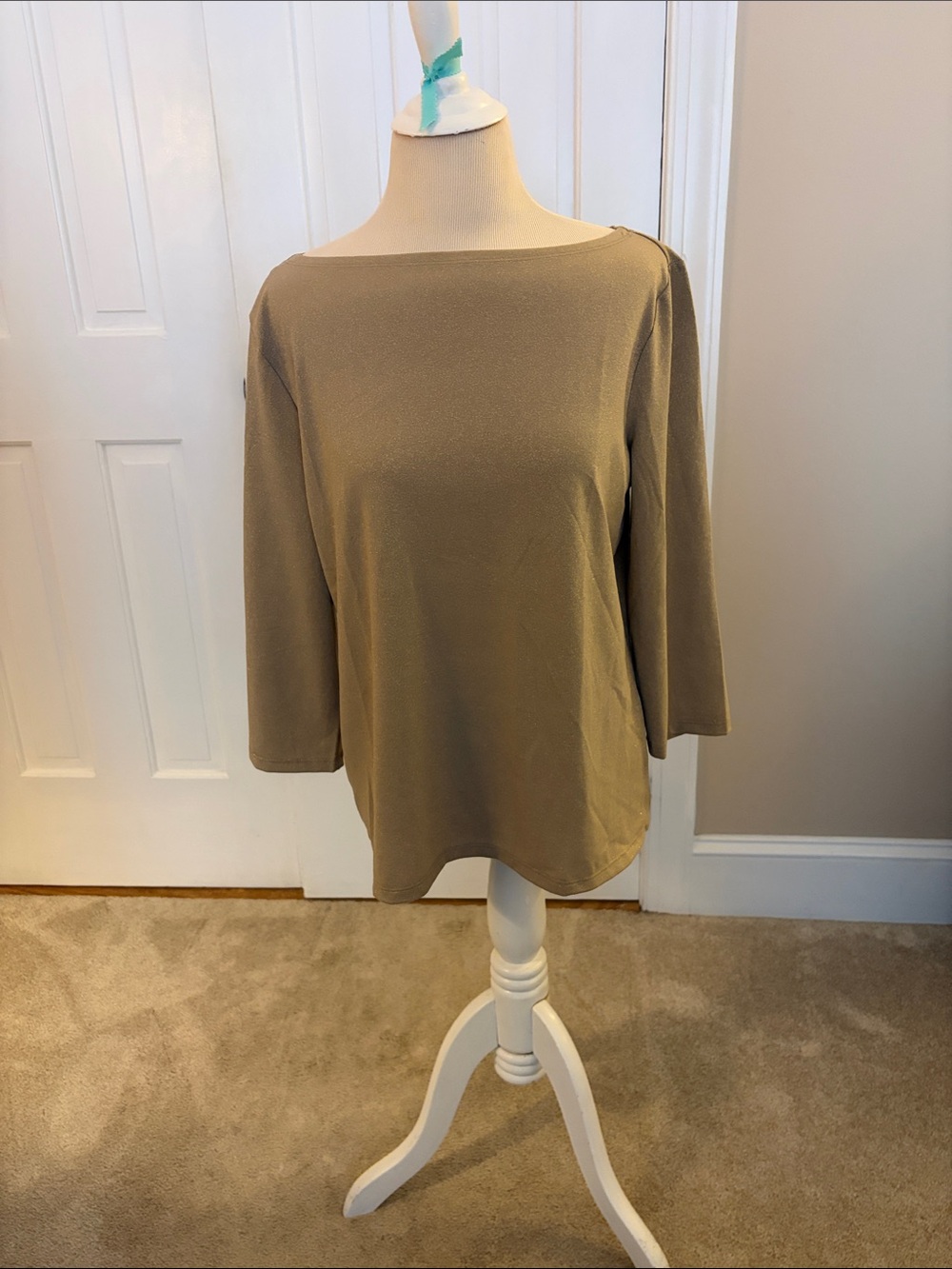 Ann Taylor Factory Metallic Boatneck Top